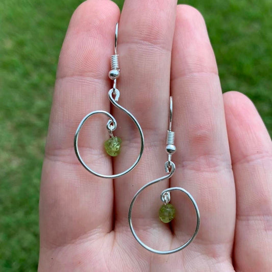 Peridot Hoop Earrings