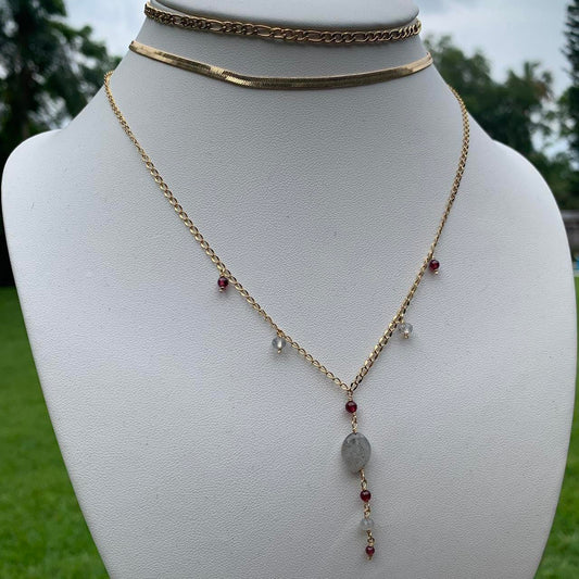 Labradorite & Garnet Necklace