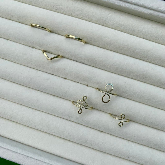 Toe Rings | 14k Gold Filled | Sterling Silver | Minimalist | Adjustable Toe Ring | Midi | Foot Jewelry | Hippie | Boho | Gifting |