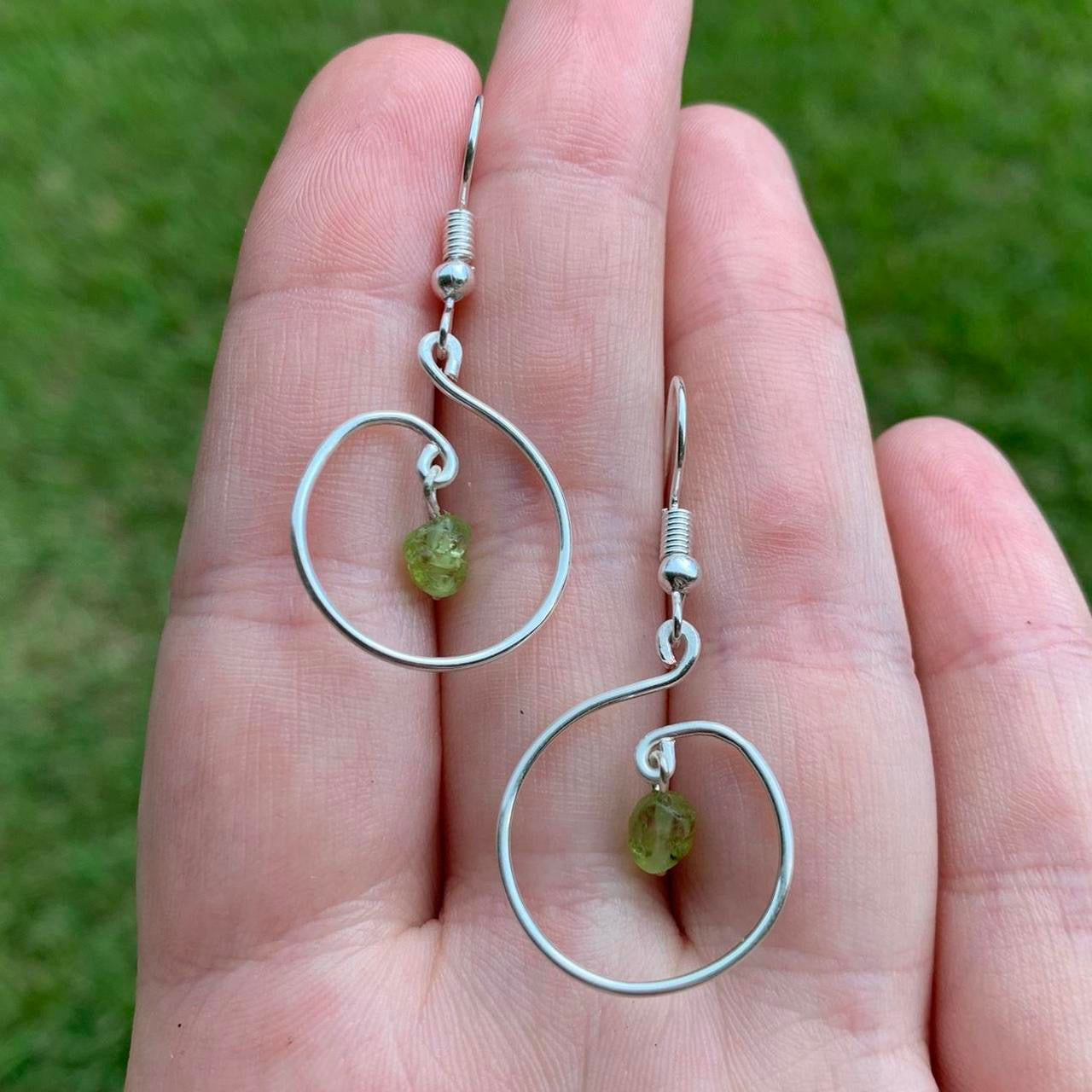 Peridot Hoop Earrings