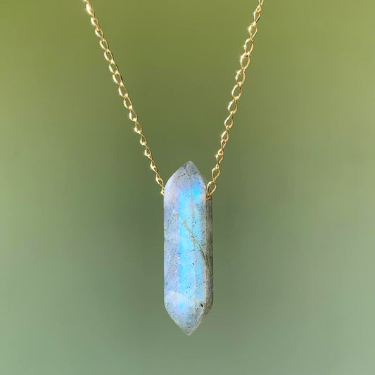 Crystal Pendant Necklace | Custom | Natural Crystals | Minimalist | Boho | Gold | Silver | Chain | Gifting | Gift for Her | Gems