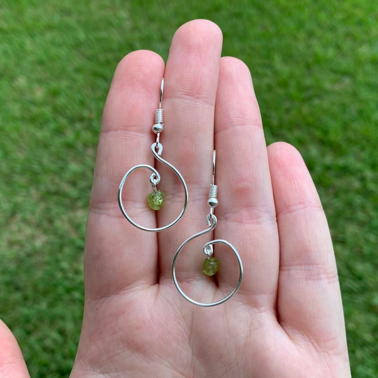 Peridot Hoop Earrings