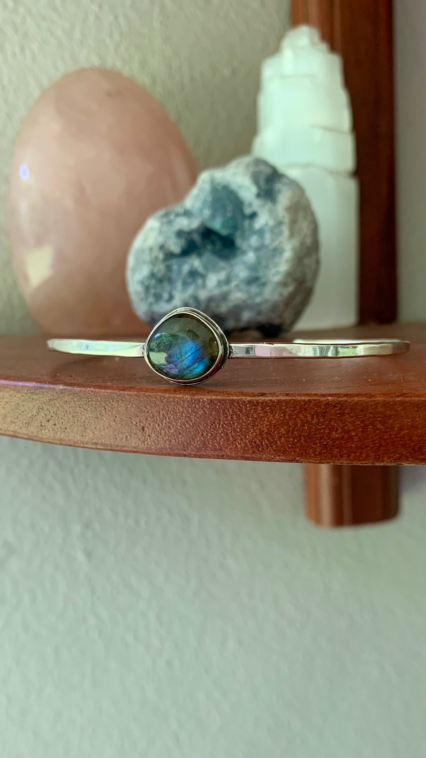 Labradorite Cuff Bracelet | Sterling Silver | Natural Crystal Bracelet | Gemstone Bracelet | Handmade | Gift | Gifting | Arm Cuff | Gifts