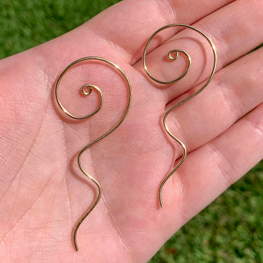 Pull-Through Swirl Earrings