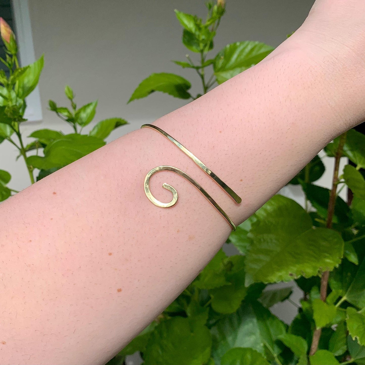 Custom Arm Cuff | Hammered Swirl Arm Cuff | Armlet | Bracelet | Bohemian | Goddess | Band | Bangle | Jewelry | Gift | Matching |