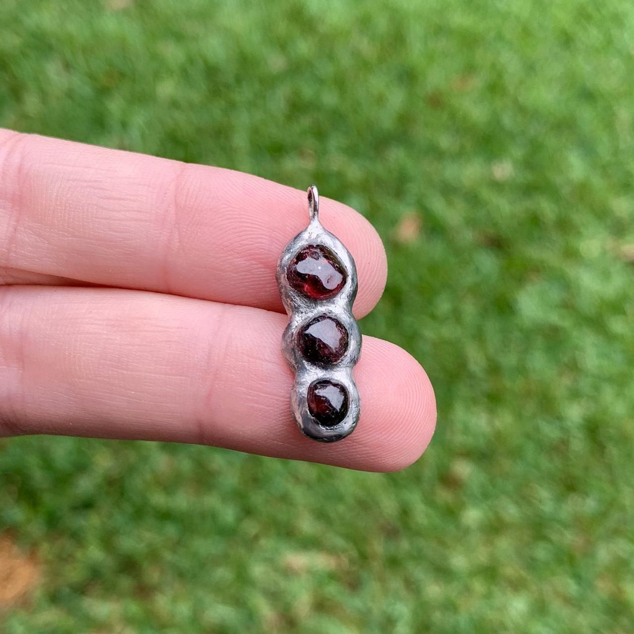 Triple Garnet Pendant