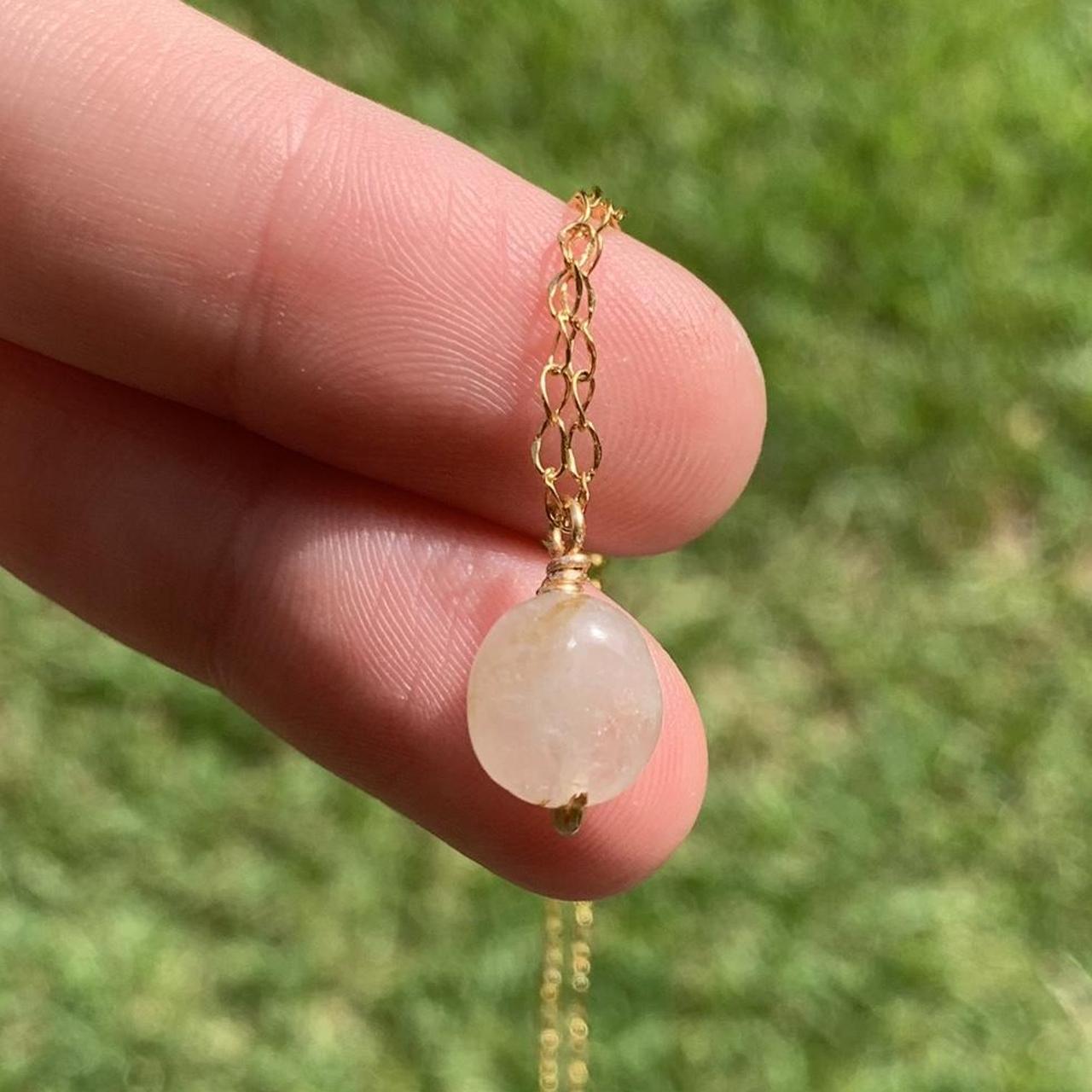 Gold Rutilated Quartz Necklace